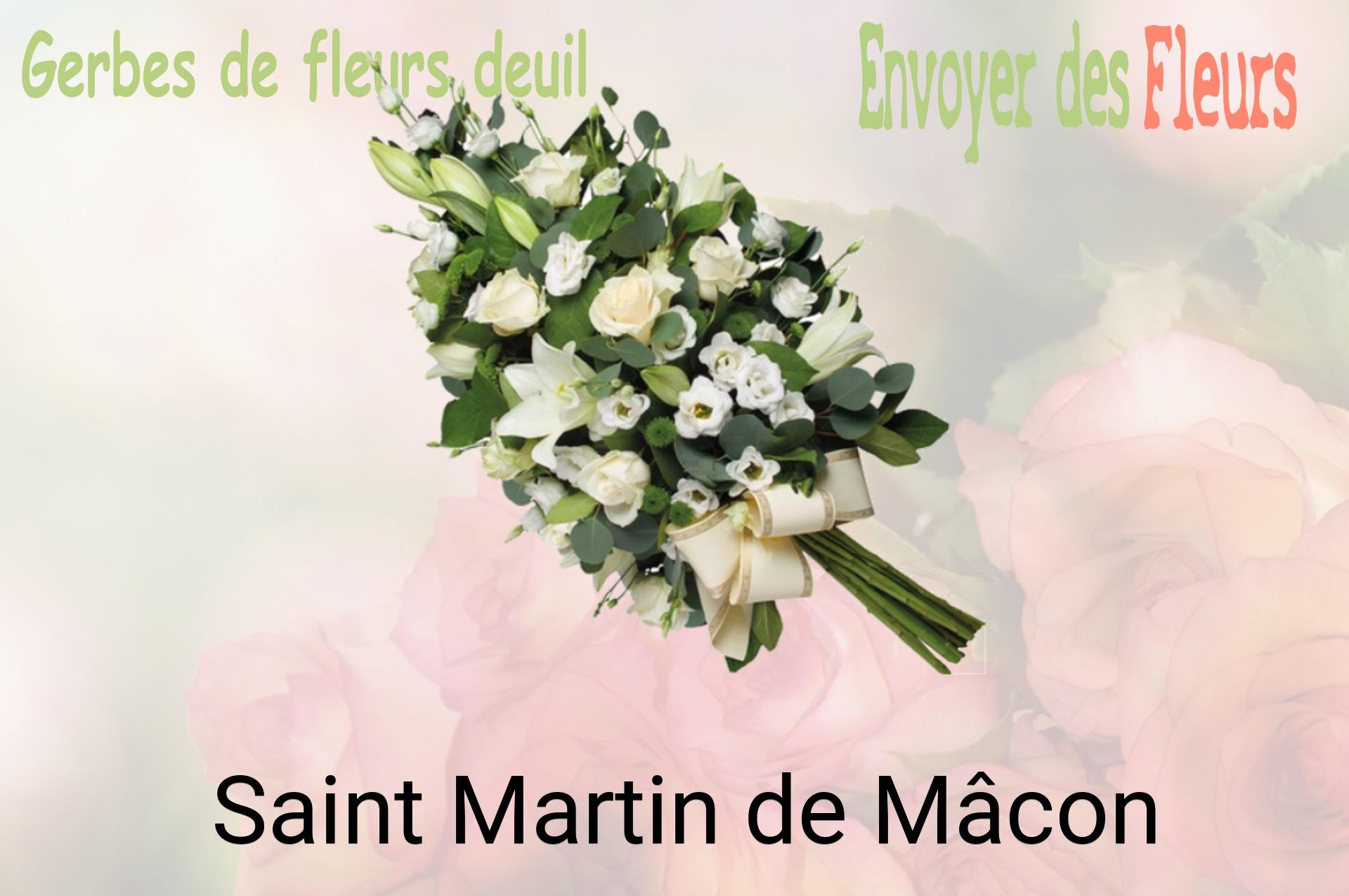 Gerbe de fleurs de deuil livrée à Saint-Martin-de-Mâcon